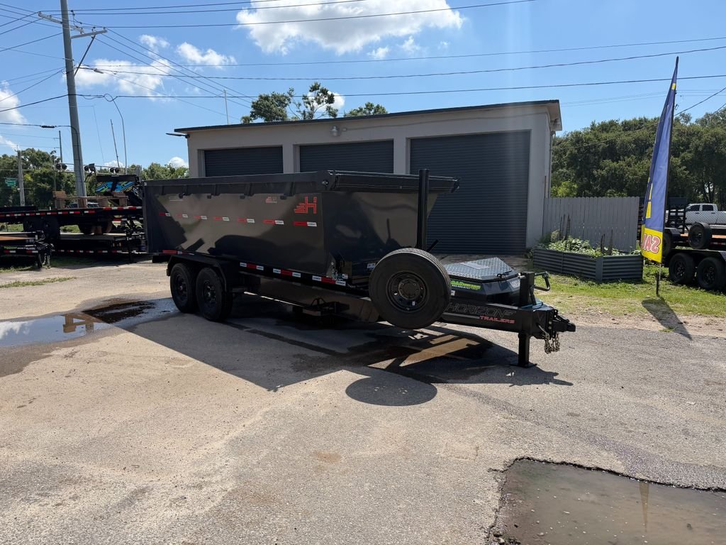 New 2026 Horizon 7 x 16 Bumper Pull Roll Off Frame Trailer 14k GVWR - Image 2