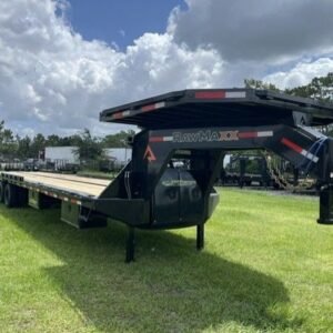 New 2027 Rawmaxx 8.5 x 40 Gooseneck Flatbed Tilt Trailer 20k GVWR