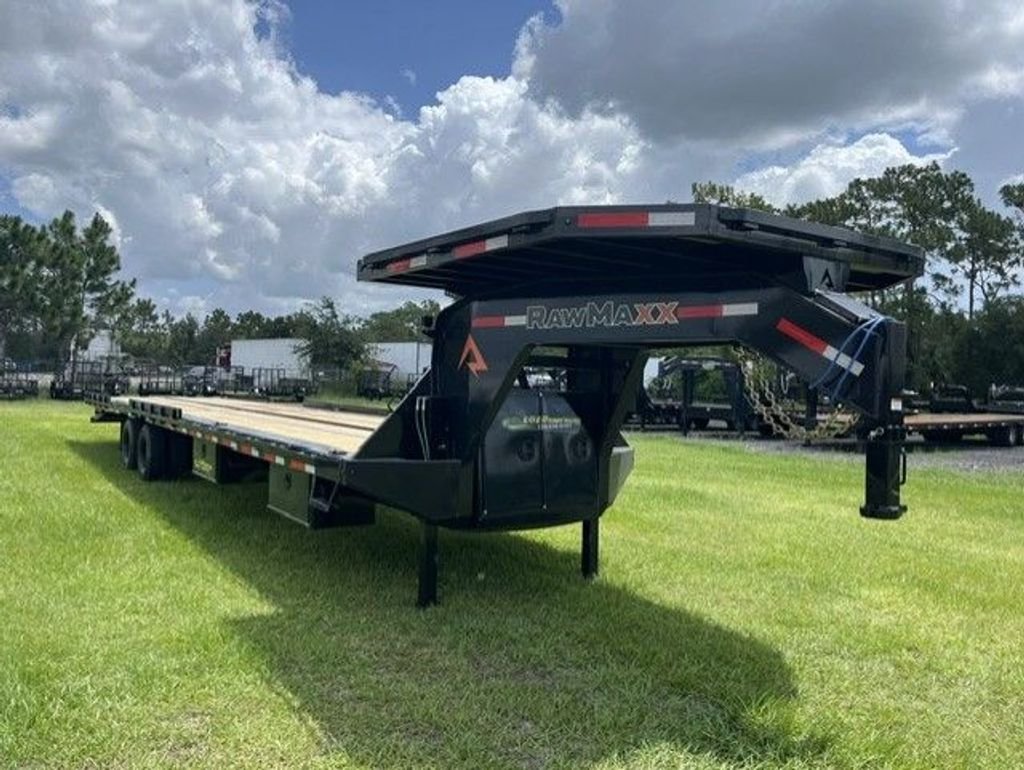 New 2027 Rawmaxx 8.5 x 40 Gooseneck Flatbed Tilt Trailer 20k GVWR