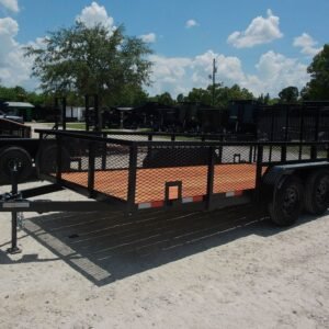 New 2026 Worldwide 7 x 16 2' Mesh Utility Trailer 7k GVWR