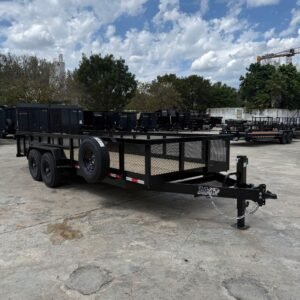 New 2026 AMP 7 x 20 2' Mesh Landscape Utility Trailer 14k GVWR
