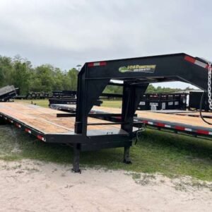 Used 2007 Park 8.5 x 40 Gooseneck Flatbed 20k Trailer