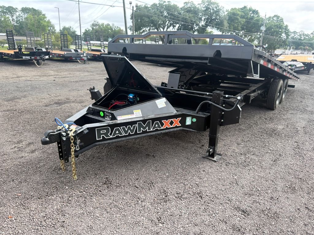 New 2026 Rawmaxx 8.5 x 24 Flatbed Tilt Trailer 14k GVWR