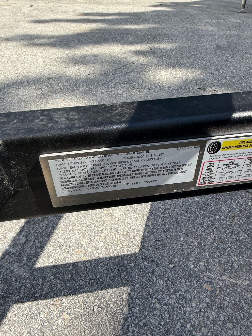 New 2027 HTC 7 x 16 Utility Trailer 7k GVWR - Image 10