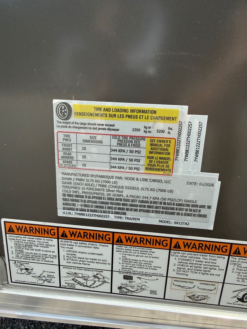 New 2026 Hook & Line 6 x 12 Enclosed Trailer 7k GVWR - Image 10