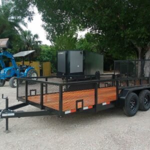 New 2026 Worldwide 7 x 16 2' Mesh Utility Trailer 7k GVWR