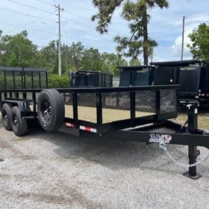New 2026 AMP 7 x 20 2' Mesh Landscape Utility Trailer 14k GVWR