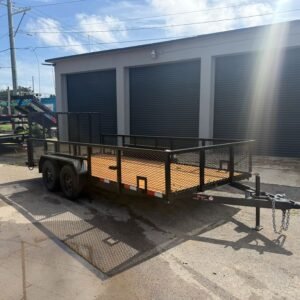 New 2026 Worldwide 7 x 16 2' Mesh Utility Trailer 7k GVWR