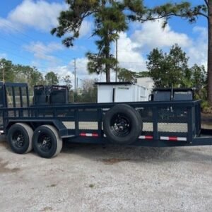 New 2026 AMP 7 x 20 2' Mesh Landscape Utility Trailer 14k GVWR
