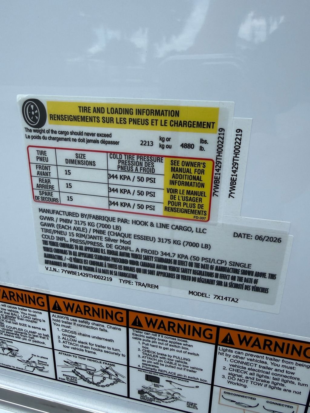 New 2026 Hook & Line 7 x 14 Enclosed Trailer 7k GVWR - Image 10