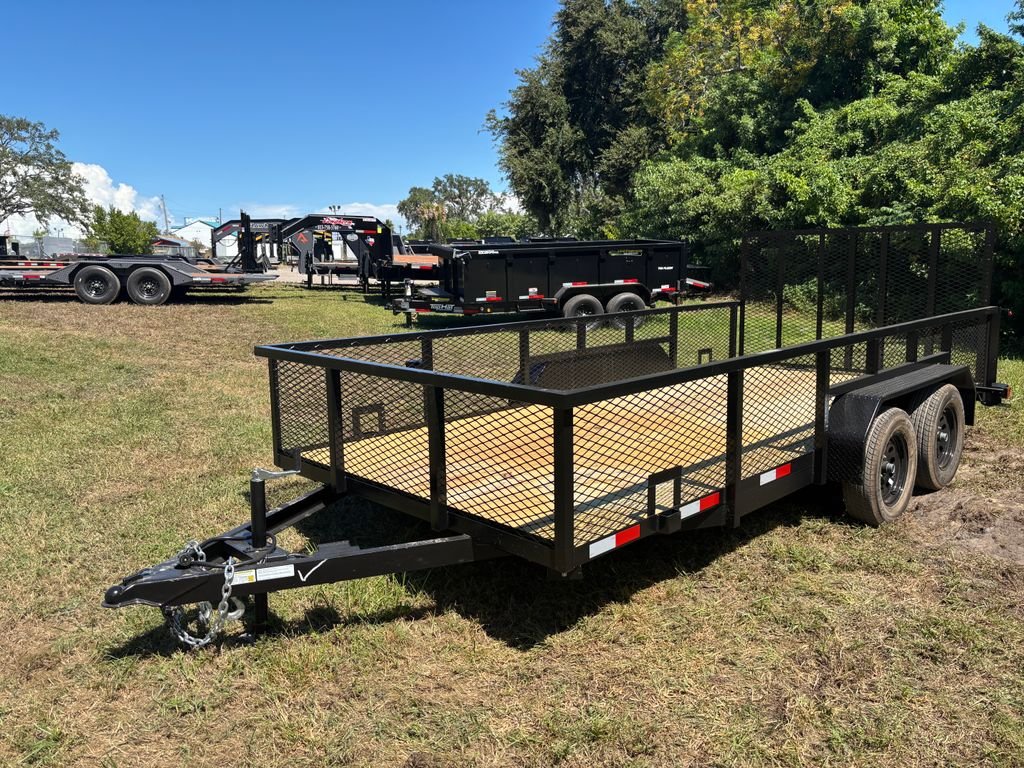 New 2026 Worldwide 7 x 16 2' Mesh 7k Utility Trailer - Image 2