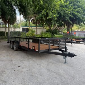 New 2026 Worldwide 7 x 20 2' Mesh Utility Trailer 10k GVWR
