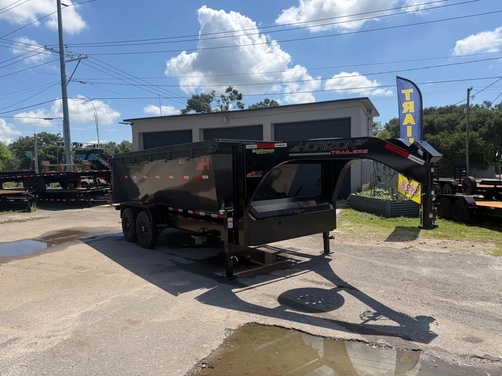 New 2026 Horizon 7 x 16 Gooseneck Roll Off Frame Trailer 14k GVWR