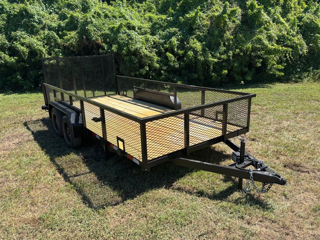 New 2026 Worldwide 7 x 16 2' Mesh 7k Utility Trailer