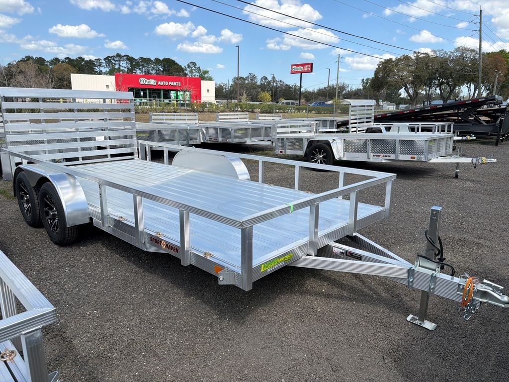 New 2026 Sport Haven 7 x 16 Aluminum Utility Trailer 7k GVWR