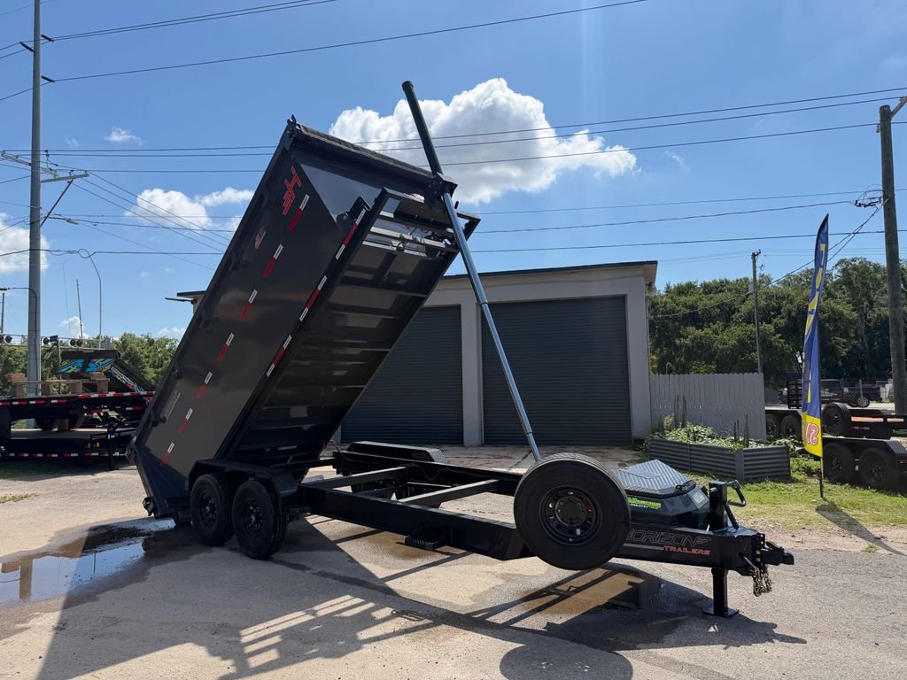 New 2026 Horizon 7 x 16 Bumper Pull Roll Off Frame Trailer 14k GVWR