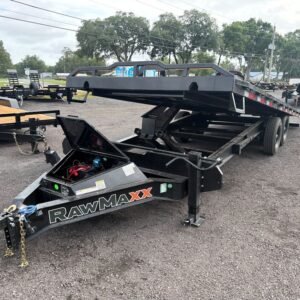 New 2026 Rawmaxx 8.5 x 24 Flatbed Tilt Trailer 14k GVWR