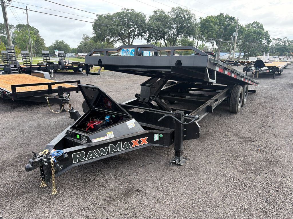 New 2026 Rawmaxx 8.5 x 24 Flatbed Tilt Trailer 14k GVWR