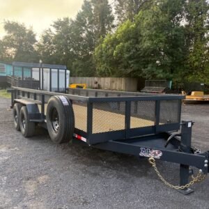New 2025 AMP 7 x 20 2' Mesh Landscape Utility Trailer 14k GVWR