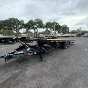 New 2026 Rawmaxx 8.5 x 24 Flatbed Tilt Trailer 14k GVWR