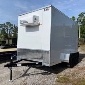 New 2026 AMP 7 x 12 Refrigerated Cooler Trailer 7k GVWR