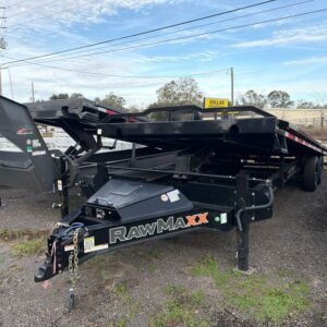 Used 2025 Rawmaxx 8.5 x 26 Power Tilt 14k Equipment Trailer