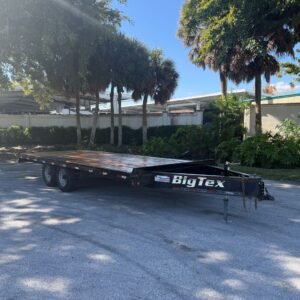 Used 2017 Big Tex 8.5 x 20 Flatbed Trailer 14k GVWR