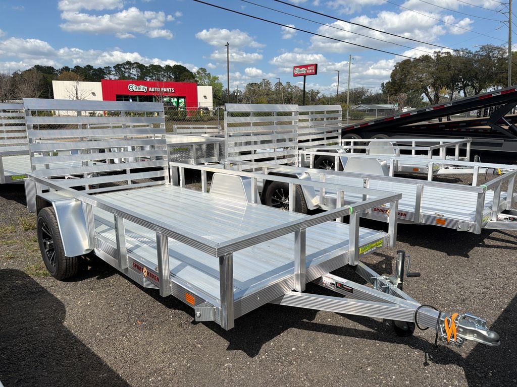 New 2026 Sport Haven 6 x 12 Aluminum Utility Trailer 3.5k GVWR
