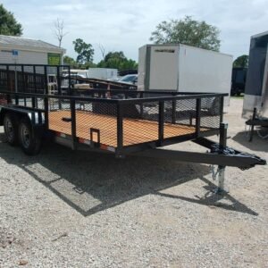 New 2026 Worldwide 7 x 16 2' Mesh Utility Trailer 10k GVWR