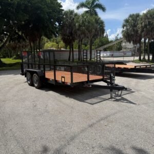 New 2027 Worldwide 7 x 16 2' Mesh Utility Trailer 10k GVWR