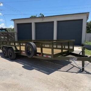 New 2026 AMP 7 x 20 2' Mesh Landscape Utility Trailer 14k GVWR